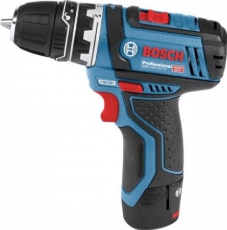 Аккумуляторная дрель-шуруповерт BOSCH GSR 12V-15 FC Flex [06019F6001] 2х2,0 Ач, L-BOXX, патрон