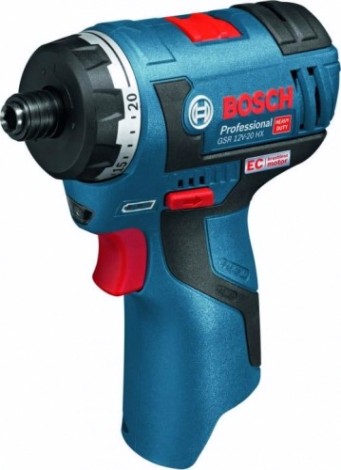 Аккумуляторная дрель-шуруповерт BOSCH GSR 12V-20 HX (10,8 V-EC) бесщеточная, без АКБ и ЗУ [06019D4102]