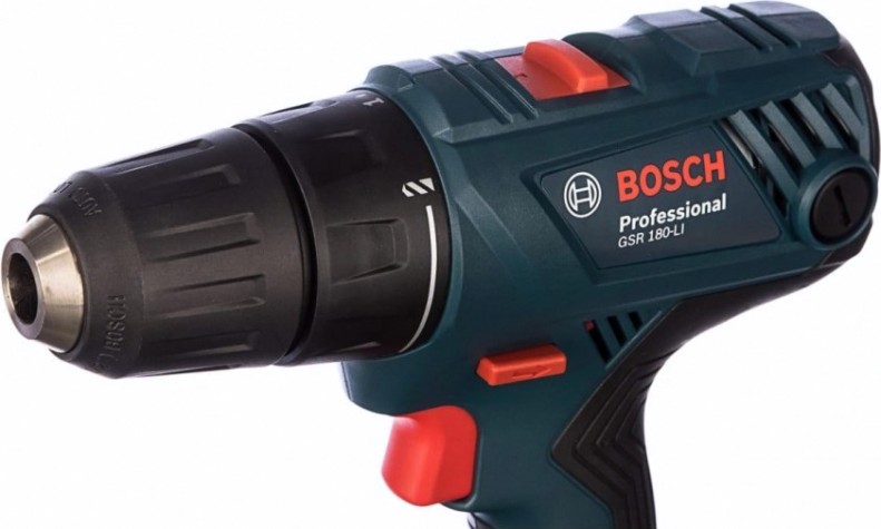 Аккумуляторная дрель-шуруповерт BOSCH GSR 180-LI [0615990K9P] 2х1,5 Ач, мультитул