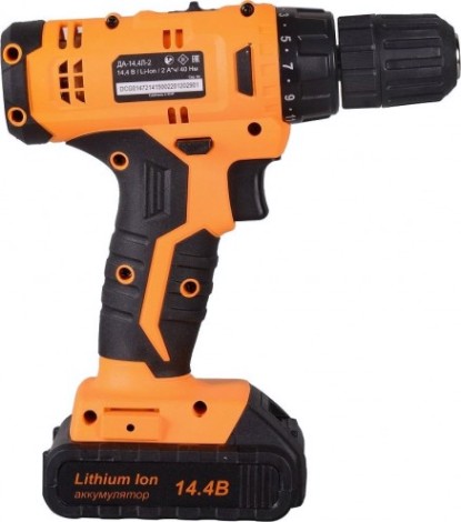 Аккумуляторная дрель-шуруповерт ВИХРЬ ДА-14,4Л-2 [72/14/15]