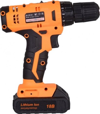 Аккумуляторная дрель-шуруповерт ВИХРЬ ДА-18Л-2К [72/14/9]