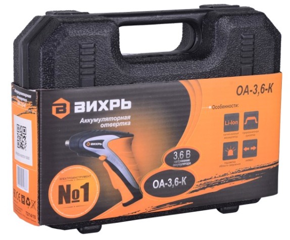 Аккумуляторная отвертка ВИХРЬ ОА-3,6-К [72/14/10]