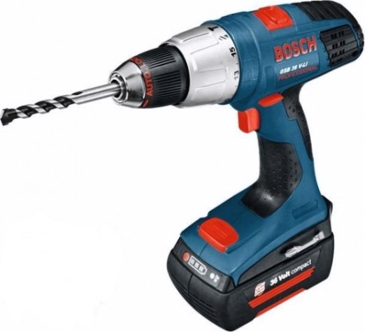 Аккумуляторный шуруповерт BOSCH GSB 36 VE-2-LI ударная [06019C1100] 2х4,0 Ач, L-Boxx