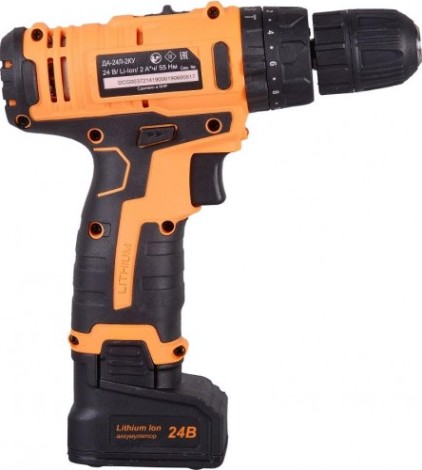 Аккумуляторный шуруповерт ВИХРЬ ДА-24Л-2КУ ударная [72/14/19]