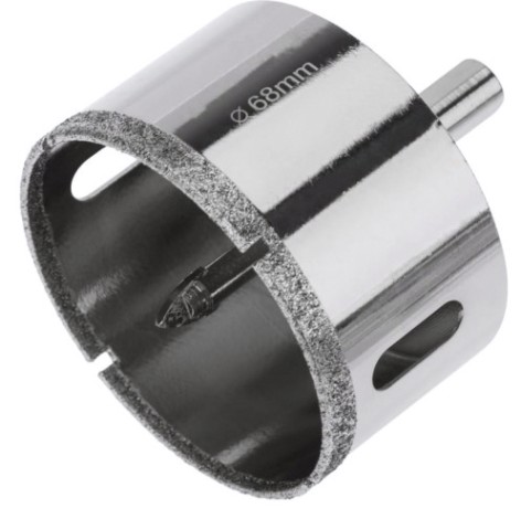 Алмазная коронка для мокрого сверления Kranz KR-92-0018 68мм по керамограниту с центров. сверлом