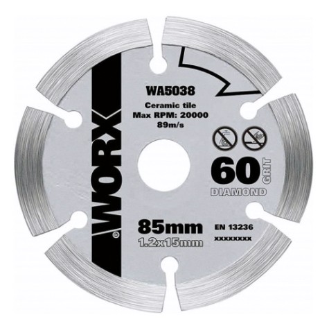 Алмазный диск для резки кафеля Worx WA5038 85х1,2х15 мм