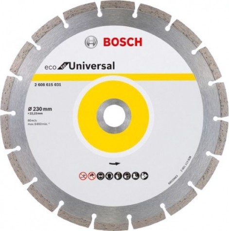 Алмазный диск универсальный BOSCH 230х22.2 мм ECO for Universal [2608615031]