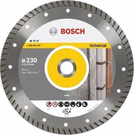 Алмазный диск универсальный BOSCH 230х22.2 мм Professional for Universal turbo [2608602397]