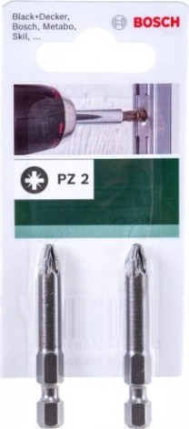 Бита для заворачивания BOSCH 49 MM PZ2 Extra Hard 2шт xh [2609255929]