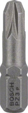 Бита для заворачивания BOSCH биты Extra Hard 25 мм PZ3 3шт [2607001562]