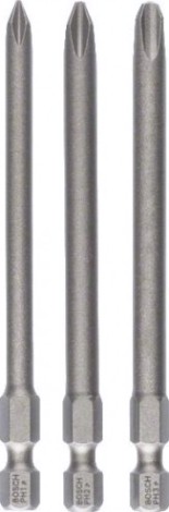 Бита для заворачивания BOSCH Extra Hard 89 мм PH1/2/3 3шт [2607001757]