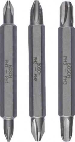 Бита для заворачивания BOSCH Extra Hard двусторонняя 60 мм PH/PH 3шт [2607001748]