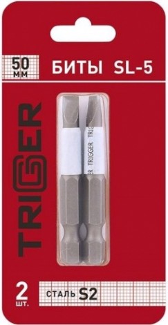 Бита для заворачивания TRIGGER 84974 ПРОФИ SL-5 50мм (2шт.) [тов-151825]