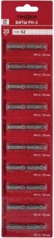Бита для заворачивания TRIGGER 85962 ПРОФИ PH-2 25мм, 20шт. [тов-208831]