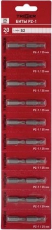 Бита для заворачивания TRIGGER 85963 ПРОФИ PZ-1 25мм, 20шт. [тов-208834]