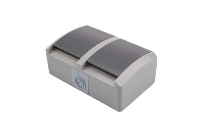 Блок розеток Kranz KR-78-0613 горизонтальный 2 INDUSTRIAL IP54 с зазем.