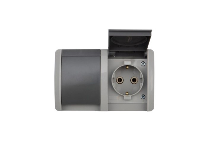 Блок розеток Kranz KR-78-0614 горизонтальный 2 (керамика) INDUSTRIAL IP54