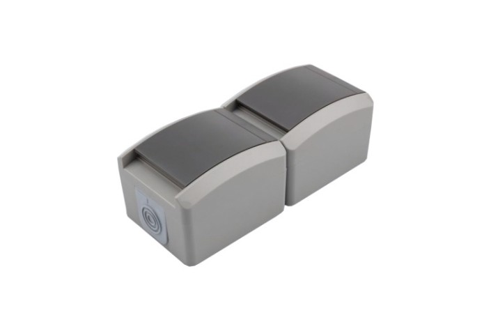 Блок розеток Kranz KR-78-0615 вертикальный 2 INDUSTRIAL IP54 с зазем.