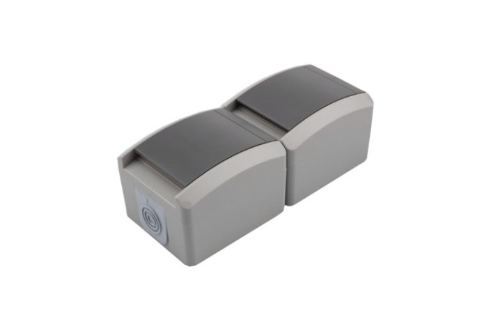 Блок розеток Kranz KR-78-0616 вертикальный 2 (керамика) INDUSTRIAL IP54