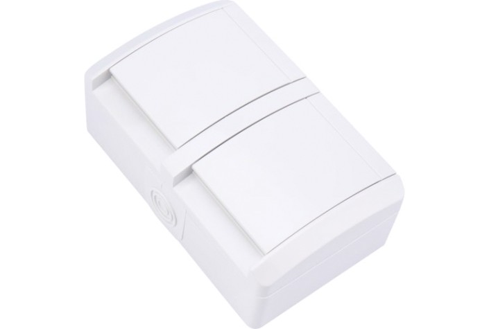 Блок розеток Kranz KR-78-0803 горизонтальный 2 (керамика) INDUSTRIAL IP54