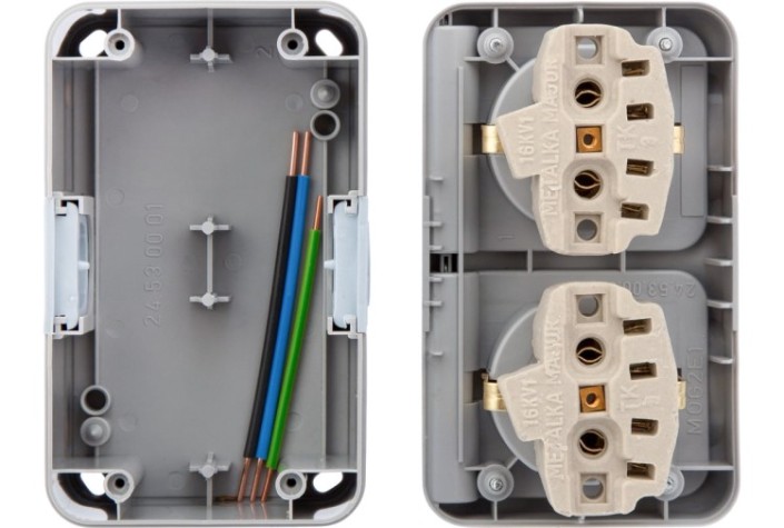 Блок розеток Kranz KR-78-0804 горизонтальный 2 (керамика) Mini OG IP54 Блок розеток Kranz KR-78-0804 горизонтальный 2 (керамика) Mini OG IP54