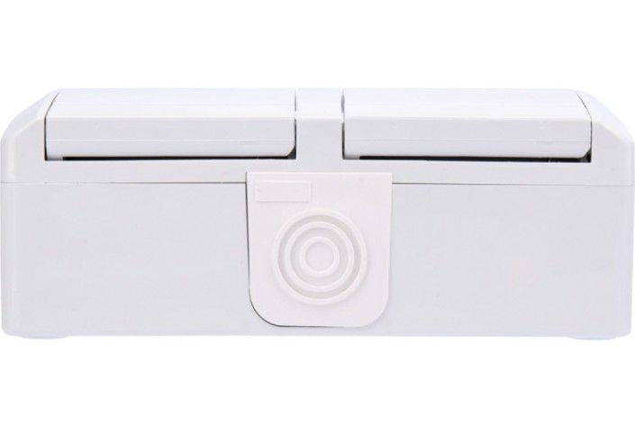 Блок розеток Kranz KR-78-0805 горизонтальный 2 INDUSTRIAL IP54 с зазем., о/у