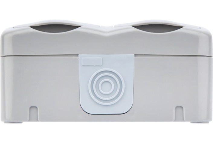 Блок розеток Kranz KR-78-0806 горизонтальный 2 Mini OG IP54 с зазем., о/у