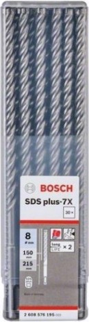 Бур SDS-plus 7-X BOSCH 8х 150/215 мм (уп.30шт.) [2608576195]