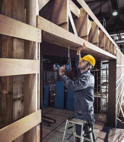 Дрель-шуруповерт аккумуляторная BOSCH GSB 18 V-50 ударная, без АКБ и ЗУ [06019H5102]