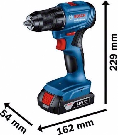 Дрель-шуруповерт аккумуляторная BOSCH GSR 185-LI [06019K3000] 2х2,0 Ач