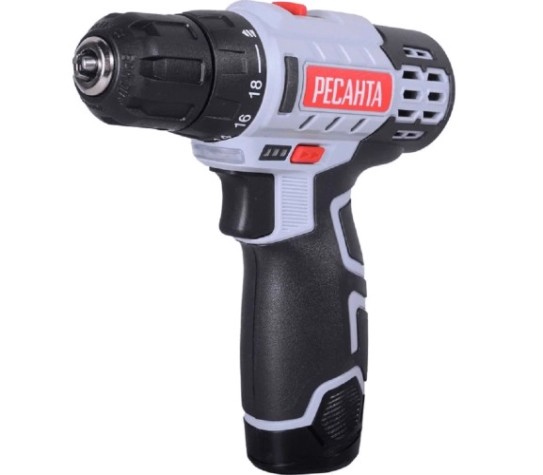 Дрель-шуруповерт аккумуляторная Ресанта ДА-12-2Л [75/14/1]