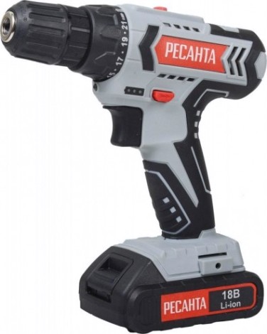Дрель-шуруповерт аккумуляторная Ресанта ДА-18-2ЛК [75/14/5]