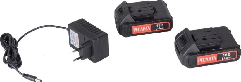 Дрель-шуруповерт аккумуляторная Ресанта ДА-18-2ЛК [75/14/5]