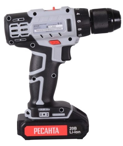 Дрель-шуруповерт аккумуляторная Ресанта ДА-20-2ЛК [75/14/11]