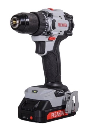 Дрель-шуруповерт аккумуляторная Ресанта ДА-20-2ЛК- БП (2,0 А/ч) (бесщеточный двигатель, 70Нм) [75/14/15]