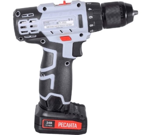 Дрель-шуруповерт аккумуляторная Ресанта ДА-24-2ЛК [75/14/7]