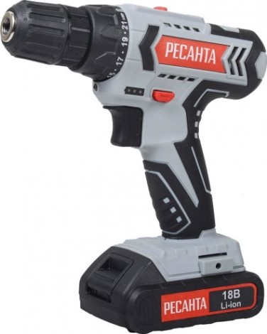 Дрель-шуруповерт аккумуляторная Ресанта ДА-50Л2-18А [75/14/9]