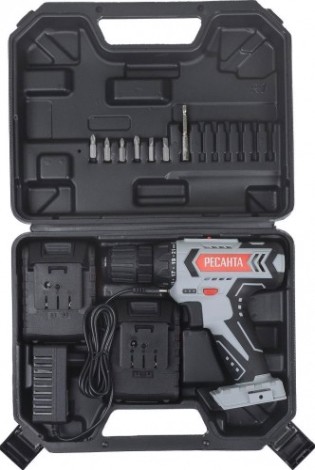 Дрель-шуруповерт аккумуляторная Ресанта ДА-50Л2-18А [75/14/9]