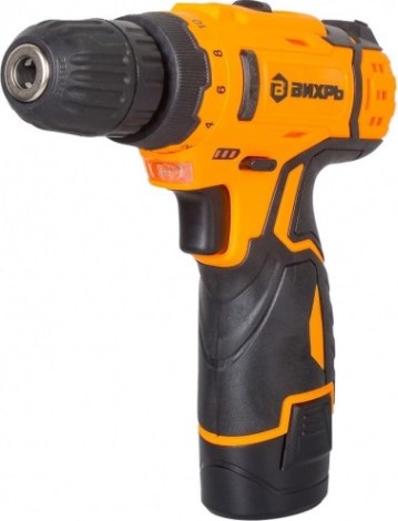 Дрель-шуруповерт аккумуляторная ВИХРЬ ДА-12Л-2КН с набором инструментов [72/14/35]