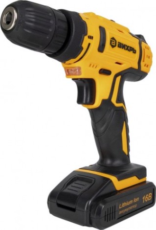 Дрель-шуруповерт аккумуляторная ВИХРЬ ДА-16Л-2К (2,0 а/ч) [72/14/32]