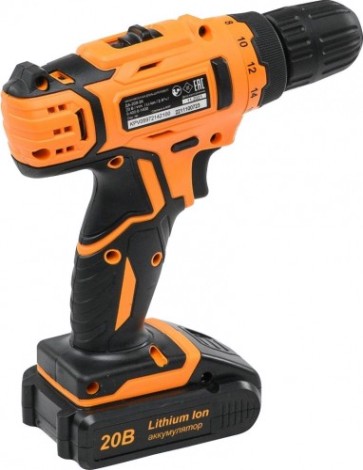 Дрель-шуруповерт аккумуляторная ВИХРЬ ДА-20Л-2К [72/14/21]