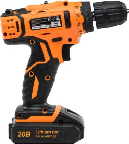 Дрель-шуруповерт аккумуляторная ВИХРЬ ДА-20Л-2К [72/14/21]