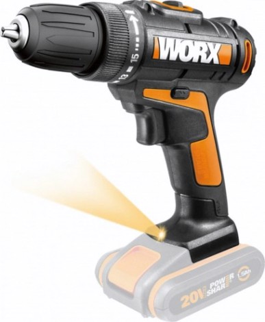 Дрель-шуруповерт аккумуляторная Worx WX101.9 без АКБ и ЗУ [WX101.9]