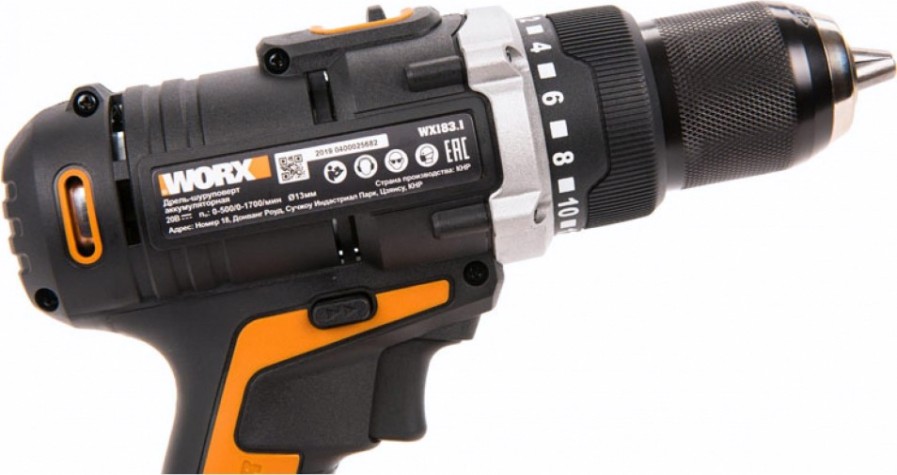 Дрель-шуруповерт аккумуляторная Worx WX183.9 без АКБ и ЗУ [WX183.9]