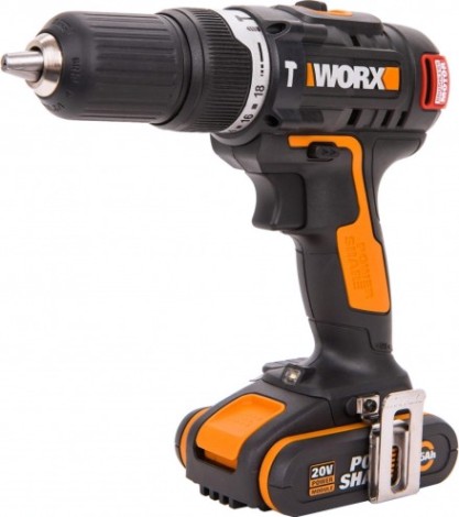 Дрель-шуруповерт аккумуляторная Worx WX367.3 ударная, бесщеточная
