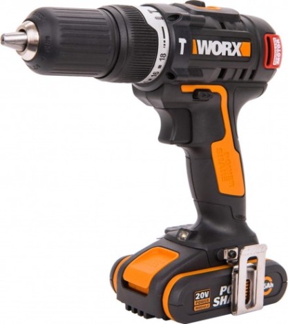 Дрель-шуруповерт аккумуляторная Worx WX367 ударная, бесщеточная