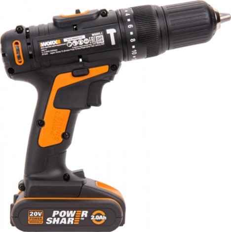 Дрель-шуруповерт аккумуляторная Worx WX371.1 ударная
