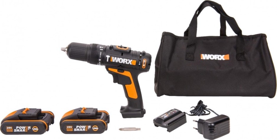 Дрель-шуруповерт аккумуляторная Worx WX371.3 ударная