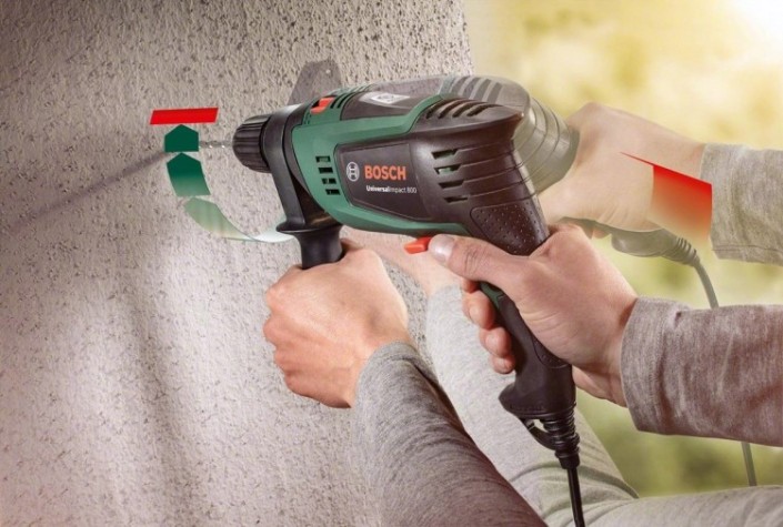 Дрель ударная сетевая BOSCH UniversalImpact 800 [0603131120] Кейс