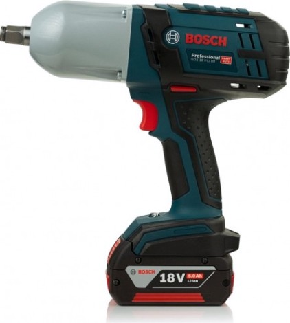 Гайковерт аккумуляторный BOSCH GDS 18 V-LI HT ударный [06019B130A] 2х5,0Ач